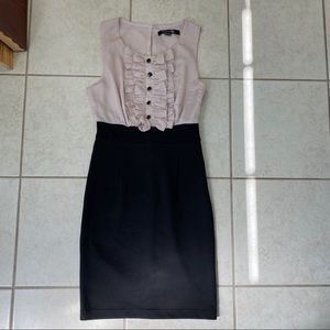 F21 tuxedo work dress